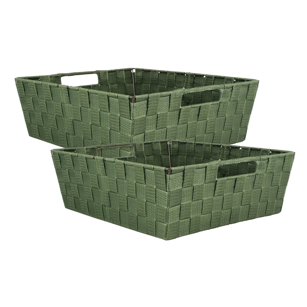DII® Nylon Basketweave Trapezoid Bin Set, 2ct.